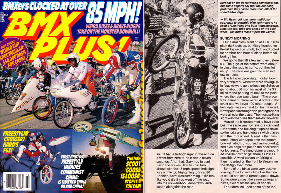 Bill Ryan BMX Plus Magazine October 1987