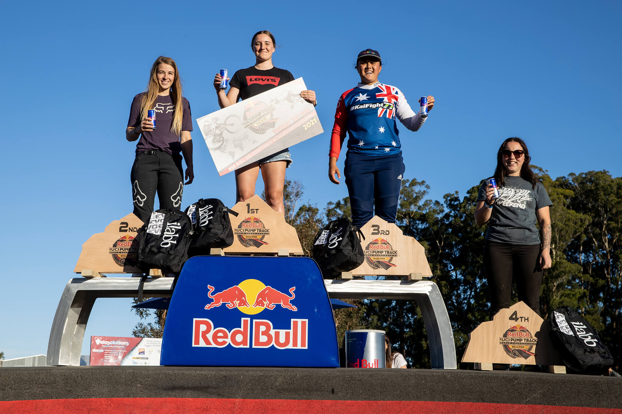 Red Bull Pump Track Cambridge NZ 2021 - Graeme Murray - Womens Podium