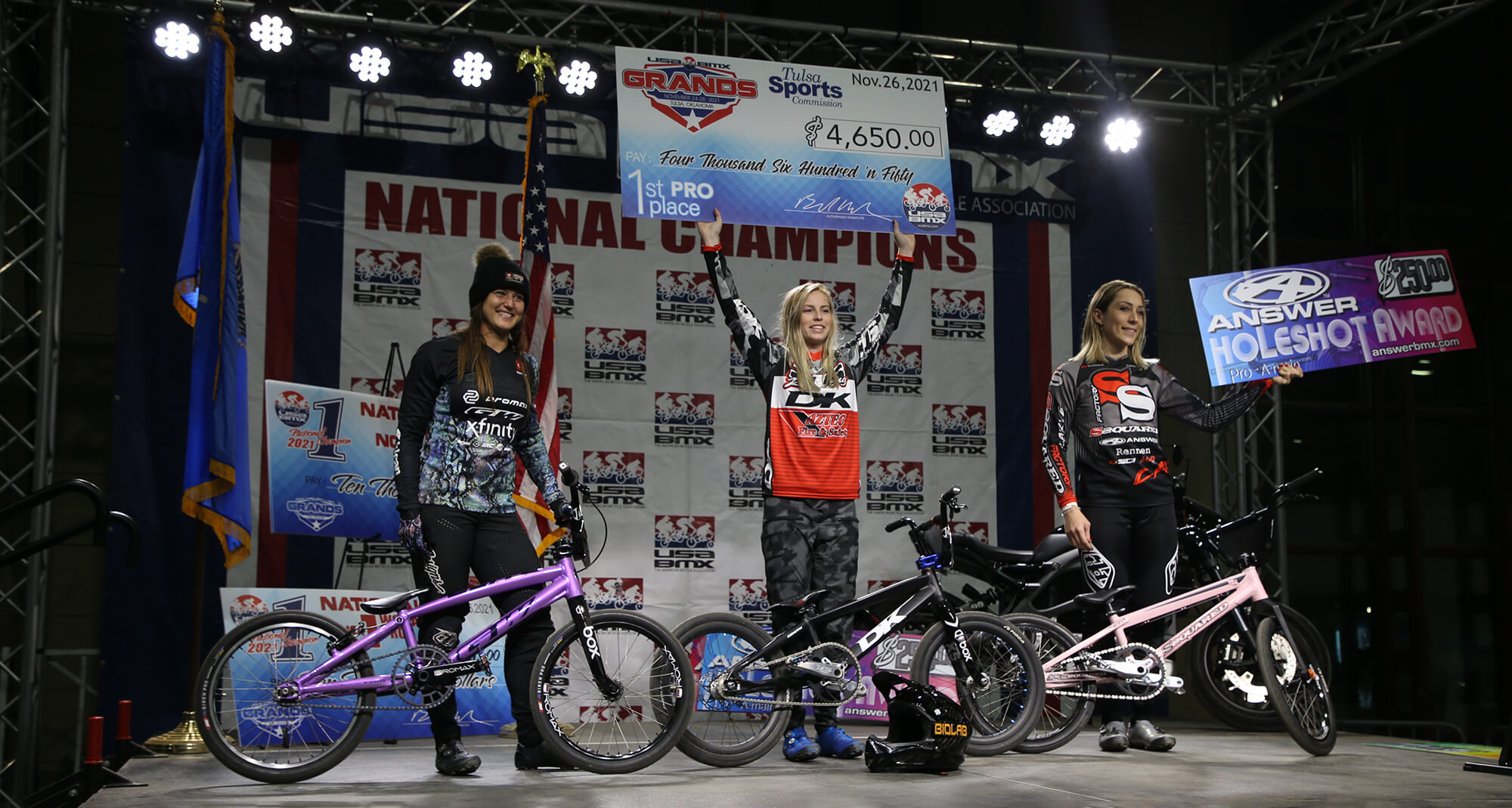 2021 USA BMX Grands Pro Women Podium - USA BMX