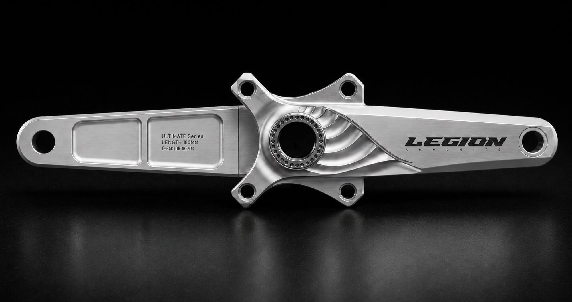 Legion Ammonite Crank Set Ultimate Silver 180mm